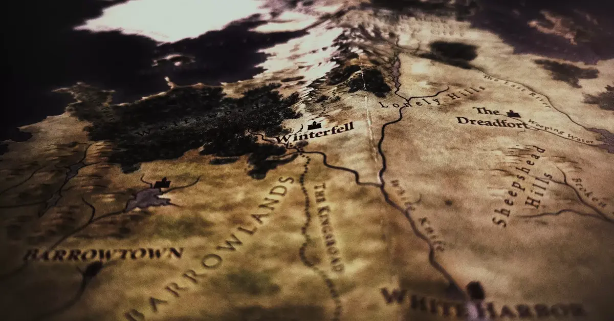 Game of Thrones map used for DAM taxonomy analogy